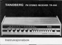 Tandberg TR-200 - Owners Manual